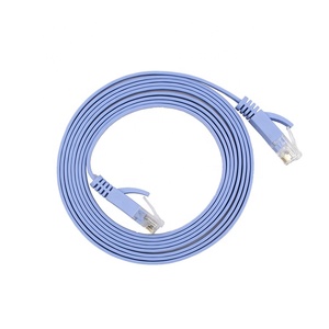 Câble Ethernet plat Cat6 jaune D-Sunty, cordon de raccordement RJ45 UTP, câble de données réseau Gigabit en cuivre toronné - Product Image 2