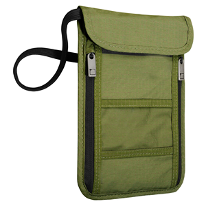 กระเป๋าใส่หนังสือเดินทางสำหรับเดินทางแบบบางสะดวกและกันขโมยสำหรับผู้หญิง & ผู้ชายกระเป๋าสตางค์คอไนล่อน - Product Image 1