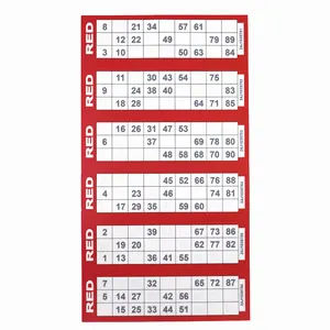 Produzione di carte bingo personalizzate fogli di carta bingo libro gioco riutilizzabile numeri stampabili carte Bingo