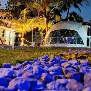 Dôme géodésique extérieur blanc personnalisé, serres transparentes pour événements de glamping de luxe modernes, tente quatre saisons - Product Image 2