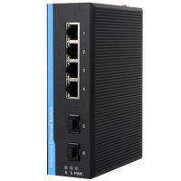 Commutateur Ethernet InMax 6 ports 10/100/1000M avec commutateur gigabit 4 ports RJ45 et 2 ports SFP