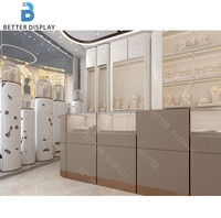 Vitrine de luxe complète pour bijouterie, présentoir à bijoux en verre sur mesure, comptoir de bijouterie moderne, vitrine de bijouterie