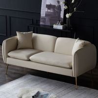 Bestseller Moderne Möbel PU-Stoff Weiße Wohnzimmer Gepolsterte Sofasessel