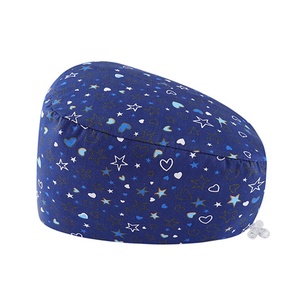 Chapeau chirurgical en coton pur durable et respirant <span class=keywords><strong>anti</strong></span>-transpiration multicolores pour salon de beauté - Product Image 5