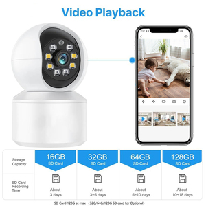 Kamera CCTV <span class=keywords><strong>WIFI</strong></span> Nirkabel Mini Rscamtom 5MP untuk Dalam Ruangan, Penglihatan Malam Berwarna, Audio Dua Arah, Penyimpanan Kartu SD, Siren Terintegrasi untuk Rumah - Product Image 2
