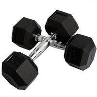 Ensemble d'haltères hexagonales en caoutchouc professionnel, poids fixes, haltères de musculation pour la musculation, l'entraînement en force, la remise en forme à domicile