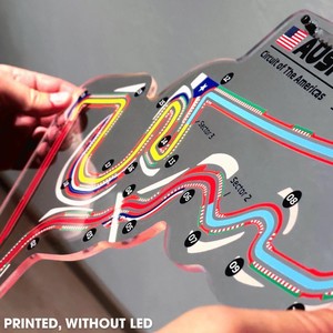 لافتة نيون LED مخصصة لخريطة حلبة السباق مقاومة للماء من السيليكون للديكور الجداري - Product Image 5