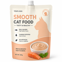 Pochette d'emballage pour nourriture humide pour chat avec bec verseur |   Sac de recharge pour aliments pour animaux de compagnie stérilisé en autoclave de qualité alimentaire avec logo personnalisé pour chats