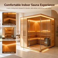 Fabricant de cabines de sauna OEM ODM, sauna intérieur modulaire sur mesure, autoportant, pour hôtel résidentiel et spa commercial