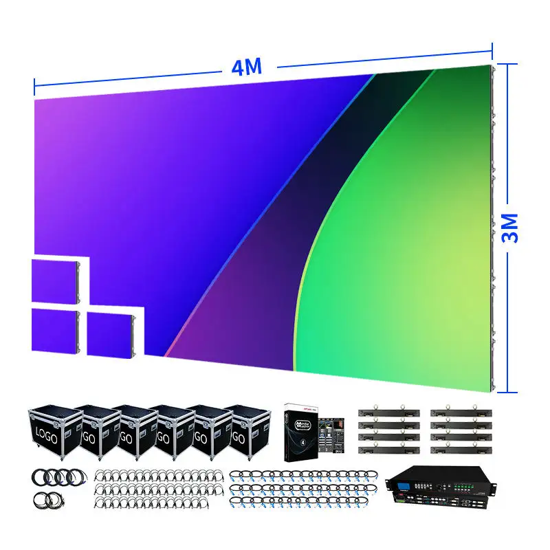 Painel de tela de exibição de LED para palco gigante e painel de vídeo para aluguel de sinalização digital P3.91 P3.9