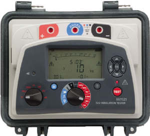 Testeur de résistance d'isolement MIT 525 à bon prix, 250V, IP65, écran LCD, batterie 11.1V 5.2Ah, plage 10k-15T, certifié IEC, en stock - Product Image 1