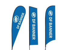 Drapeau plume personnalisé pour salon professionnel, bannière extérieure pour événement de plage, marketing