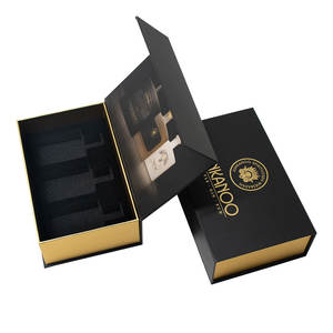 Boîte cadeau rigide magnétique pour parfum personnalisé, avec doublure en éponge de haute qualité, gaufrage et finition mate pour emballage cosmétique crème pour les yeux - Product Image 3