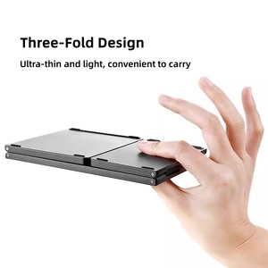 Teclado inalámbrico portátil de tres pliegues, tableta para teléfono móvil con teclado táctil, ratón - Product Image 3