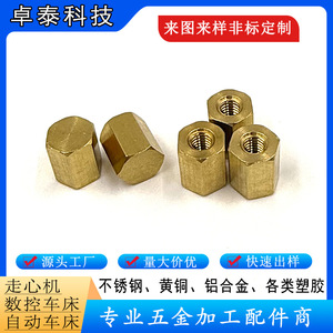 Entretoises hexagonales creuses en laiton M3 M5 M6 M8 M10, usinées CNC, personnalisables pour pièces mécaniques - Product Image 5