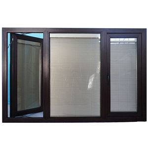 Ouverture 180 degrés nouvelle construction poudre d'<span class=keywords><strong>aluminium</strong></span> citée verre salon double vitrage <span class=keywords><strong>fenêtres</strong></span> à battants - Product Image 4