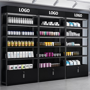 Giá để hàng hai mặt khung sắt gỗ thiết kế mới theo xu hướng siêu thị, kệ đa năng bằng thép kim loại - Product Image 4