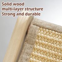 Chaise longue d'intérieur en bois massif pour chat avec griffoir en sisal Arbres à chat et lit à gratter pour animaux de compagnie