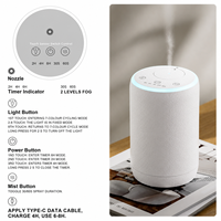 Diffuseur d'huiles essentielles pures, machine à arôme silencieuse à brume froide, alimentée par USB, batterie intégrée, désodorisant de voiture sensible au toucher, blanc