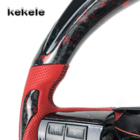 Accessoires de voiture Volant personnalisé en fibre de carbone rouge LED pour Dodge Challenger Volant de voiture pour Chrysler 300C