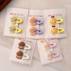 Nouvelles pinces à cheveux mignonnes en forme de chiot, pinces latérales de dessin animé, accessoires capillaires adorables en gros - Product Image 1