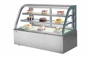 Chiller con angolo nero a 2 strati per torta di lusso commerciale con vetrina per Chiller per torta - Product Image 6