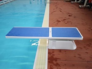 Material de acero y vidrio duradero, tablero de agua antideslizante para <span class=keywords><strong>piscina</strong></span>, trampolín especial para accesorios de entrenamiento de competición - Product Image 6