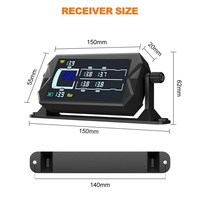 Nouvelle arrivée Heavy Duty 12-Wheel Truck and RV TPMS Sensor 433.92Mhz Système de surveillance de la pression des pneus pour