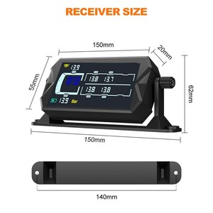 Nouvelle arrivée Heavy Duty 12-Wheel Truck and RV <span class=keywords><strong>TPMS</strong></span> Sensor 433.92Mhz Système de surveillance de la pression des pneus pour - Product Image 5