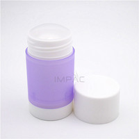 Tube de baume corporel rond vide PP 50g, conteneur de 75ml avec mécanisme rotatif, emballage personnalisé couleur, tube déodorant