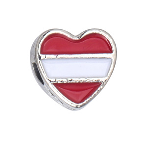 Oferta Especial: Abalorios de Aleación con Bandera Americana y Agujero Grande, con Esmalte, Estilo Punk DIY, para Pulseras y Accesorios para Cordones de Zapatos - Product Image 3