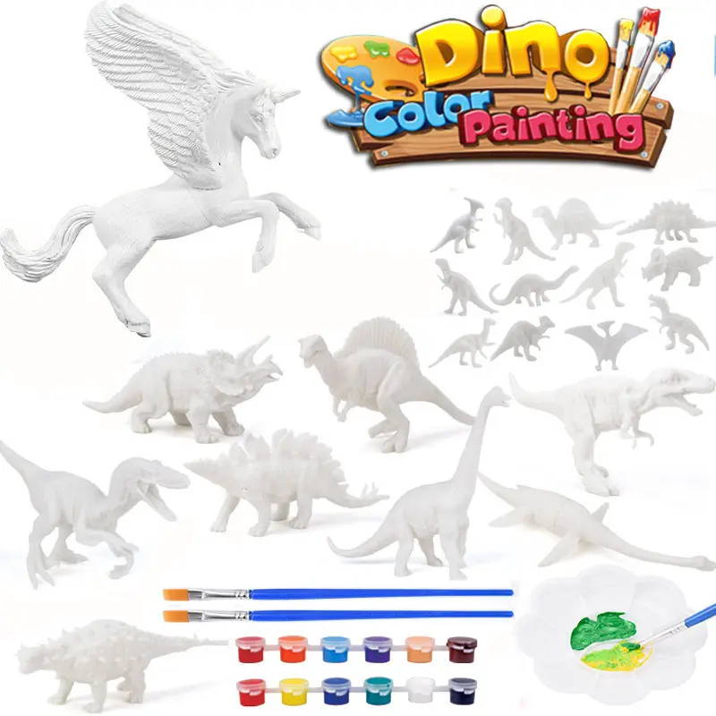 Wholesales Dinosaur Unicorn Art Handmade Craft 3D DIY Painting Kits For Kids