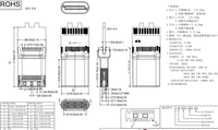 Konektor USB 3.1 Tipe-C Male 24Pin SMT dengan Pelindung Cangkang Baja Tahan Karat 3A Terdaftar 30V untuk Pembuatan Kabel Data
