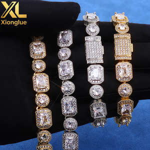 Pulseras de Moda con Diamantes Grandes y Brillantes, Chapadas en Oro de 18K, con Circonitas Cúbicas 3A, para Hombre y Mujer - Product Image 6