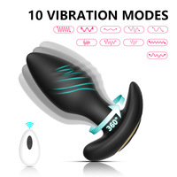 Vibromasseur à télécommande, dilatateur anal, plug anal en silicone souple, jouets sexuels imperméables pour hommes, masseur de prostate, application sans fil