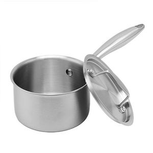 Cacerola Multiusos Híbrida <span class=keywords><strong>de</strong></span> Acero Inoxidable <span class=keywords><strong>de</strong></span> Triple Capa <span class=keywords><strong>con</strong></span> Tapa y Asa Auxiliar, Cacerola Profunda <span class=keywords><strong>de</strong></span> Acero Inoxidable <span class=keywords><strong>de</strong></span> 14 cm - Product Image 3