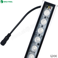 DC24V architectural 24W IP65 contour médias mur rondelle Pc corps adressable RGB Led Tube façade éclairage