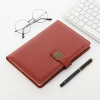 Carnet A5 personnalisé avec logo, couverture rigide en cuir PU gravée, pages épaisses, agenda professionnel, fournitures scolaires, cadeau, impression UV