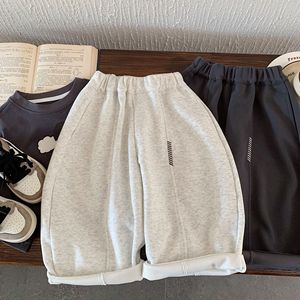 Bán buôn 2025 mùa thu giản dị đồng bằng trẻ em áo len quần - Product Image 1