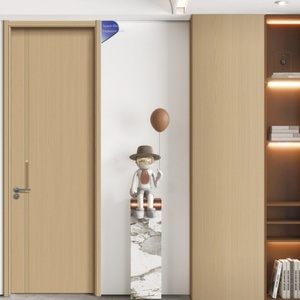 Ensemble de portes composites en bois massif Isolation phonique Finition sans peinture pour usage intérieur pour hôtels Entrée avant Salon en fibre de verre - Product Image 4