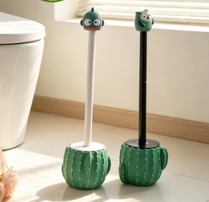 Ensemble de brosses WC mignonnes en forme de <span class=keywords><strong>cactus</strong></span> avec support – Outil de nettoyage pour salle de bain domestique – Fournitures de nettoyage WC - Product Image 5