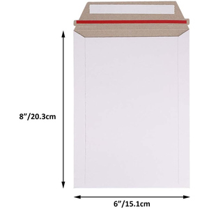 Enveloppe rigide en papier kraft écologique imperméable avec logo personnalisé imprimé pour bougies, autocollants et cartes – Ne pas plier - Product Image 2