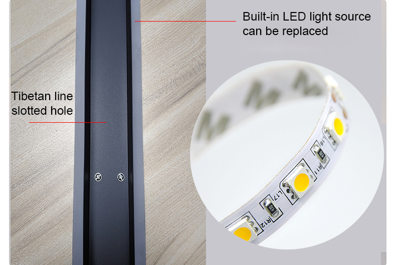 Overseas Warehousing Long Strip Ip65 Led Wall Lamp Exterior Wall Lights Outdoor Garden Linear Exterior Wall Light · image 2