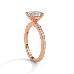 Nouvelle bague de fiançailles solitaire en diamant ovale cultivé en laboratoire, clarté VVS, style hip-hop, or 18 carats, cadeau pour mariage ou fête - Product Image 2