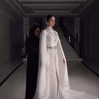 Nouvelle Robe Abaya Européenne Élégante à Taille Cintrée, Longueur Ras du Sol, Luxe Léger, Ornée de Strass, Modeste, Islamique, Vente en Gros – Collection Été 2026