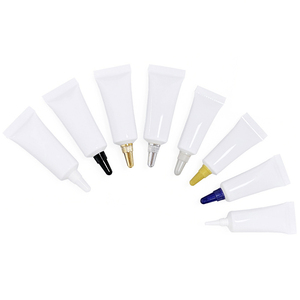 Tube cosmétique blanc personnalisé avec logo, 10 ml et 5 ml, avec embout applicateur, vide, pour crème anti-acné, crème pour éliminer les cicatrices, emballage en tube PE. - Product Image 1