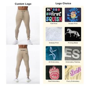 OEM personnalisé Sport Gym Slim Fit Joggers Sérigraphie de haute qualité Running Drawstring Fleece Pantalon ajusté pour hommes Vente en gros - Product Image 3