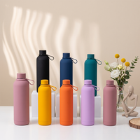 Bouteilles d'eau isothermes à double paroi sans BPA Beauchy, 500 ml, en acier inoxydable, écologiques