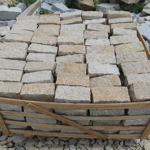 Vàng Granite g682 lát đá sỏi đá khối đá tùy chỉnh thô Granite cobblestones cho đường lái xe - Product Image 5