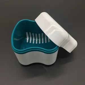 Caja de plástico para dentaduras postizas, caja de retenedor Dental, ortodoncia colorida, venta al por mayor, China